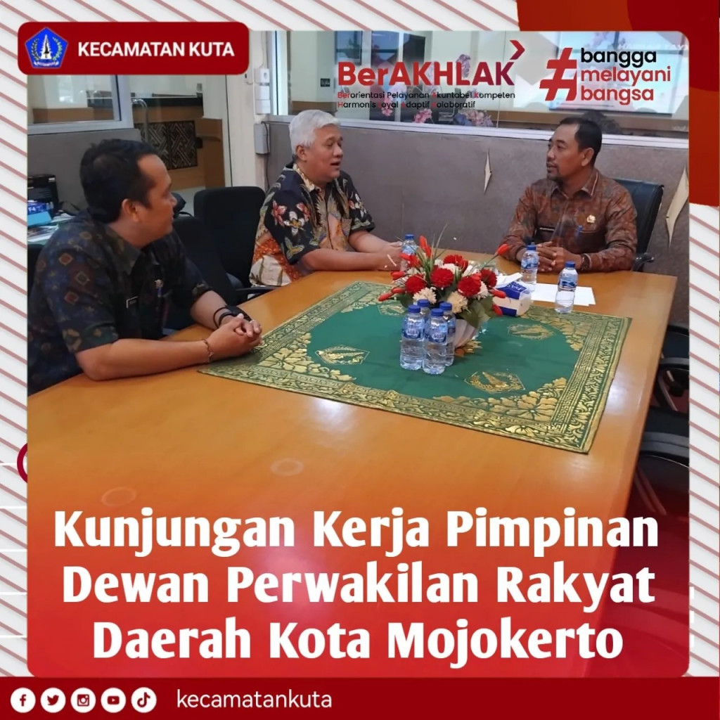 Kunjungan Kerja Pimpinan Dewan Perwakilan Rakyat Daerah Kota Mojokerto ...